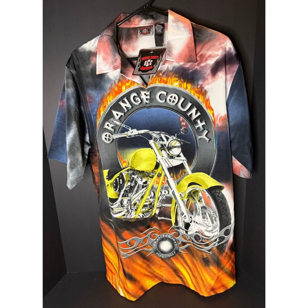Orange County Choppers OCC Biker Motorcycle Lounge Shirt Mens M NWT